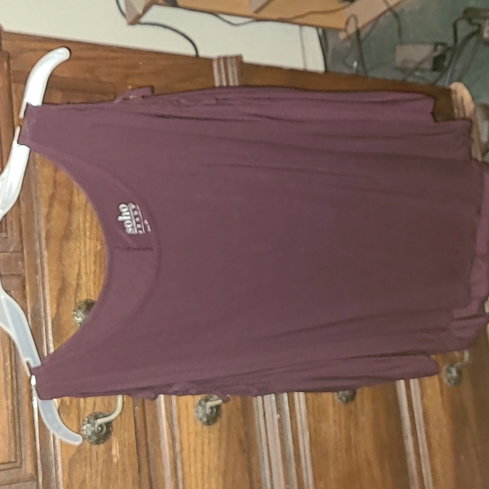 Soho Soft Tee from New York & Company Medium Burgundy